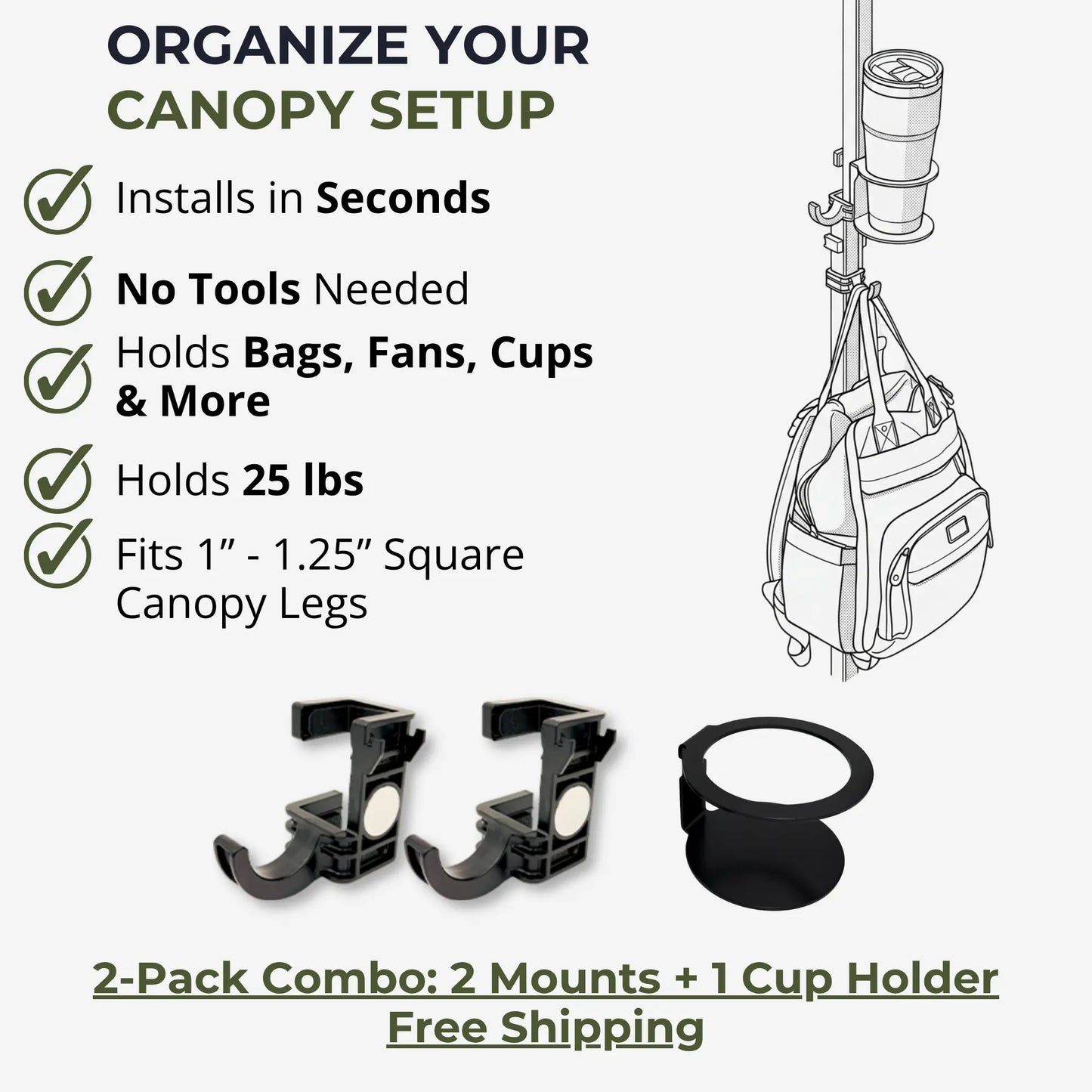 MomentLock™ Pop-Up Canopy Mount & Organizer System