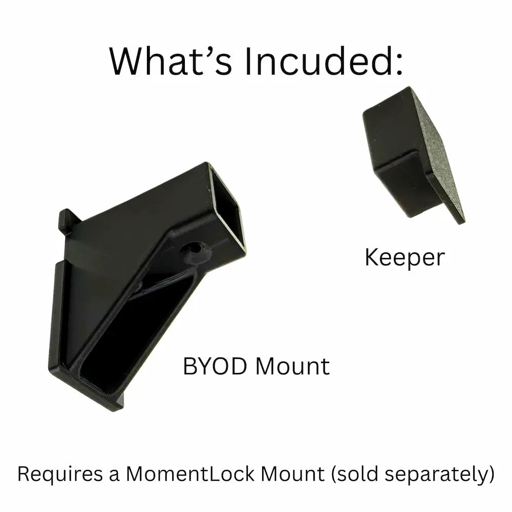 MomentLock™ BYOD Accessory Mount | Fits 5/8" Round & Square Dowels