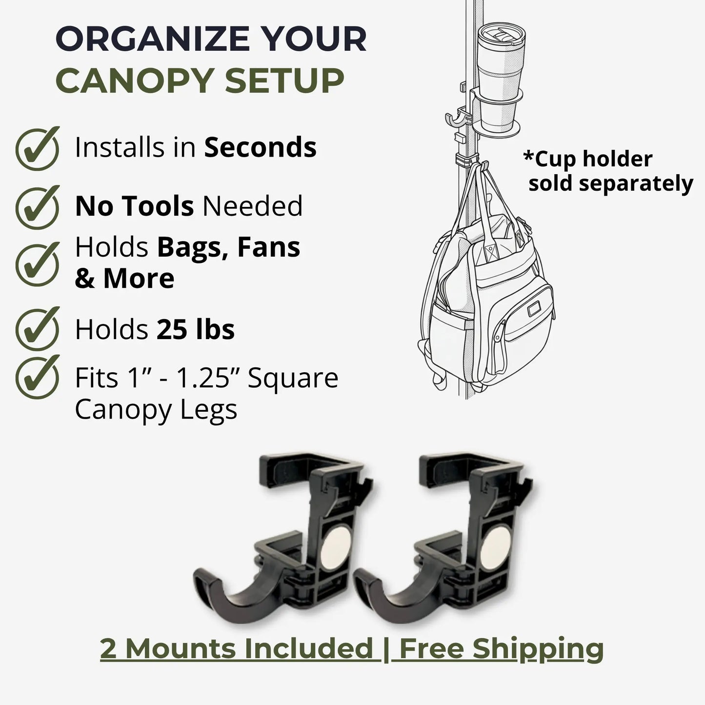 MomentLock™ Pop-Up Canopy Mount & Organizer System