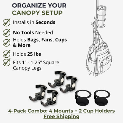 MomentLock™ Pop-Up Canopy Mount & Organizer System