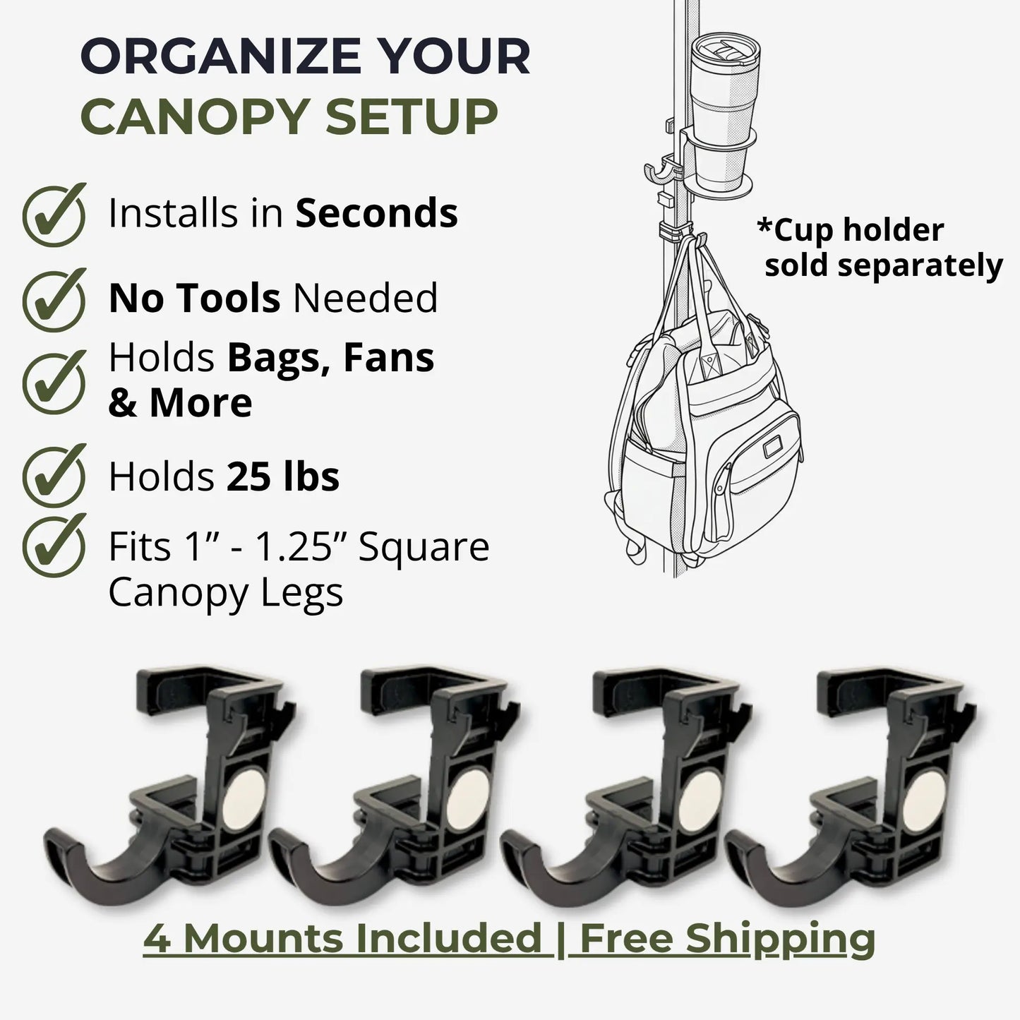 MomentLock™ Pop-Up Canopy Mount & Organizer System