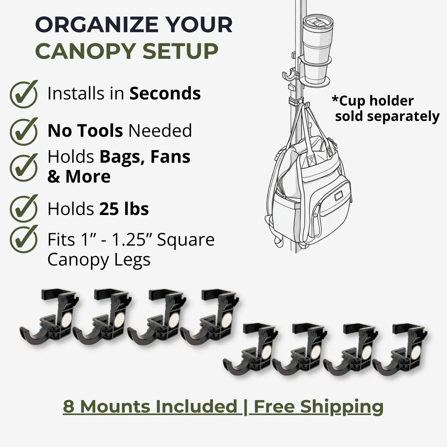 MomentLock™ Pop-Up Canopy Mount & Organizer System