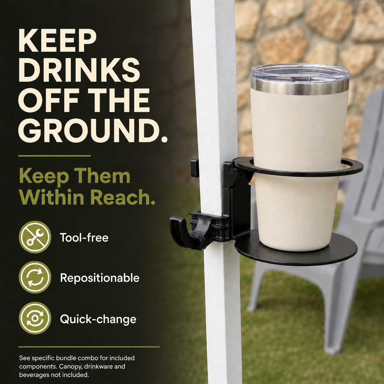 MomentLock™ Heavy-Duty Steel Cup Holder (Requires MomentLock Mount)