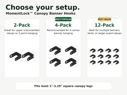 MomentLock™ Canopy Banner Hooks