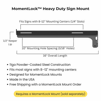 MomentLock™ Heavy Duty Vendor Sign Mount