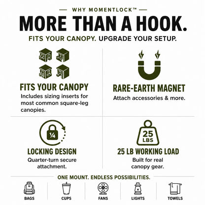 MomentLock™ Pop-Up Canopy Mount & Organizer System